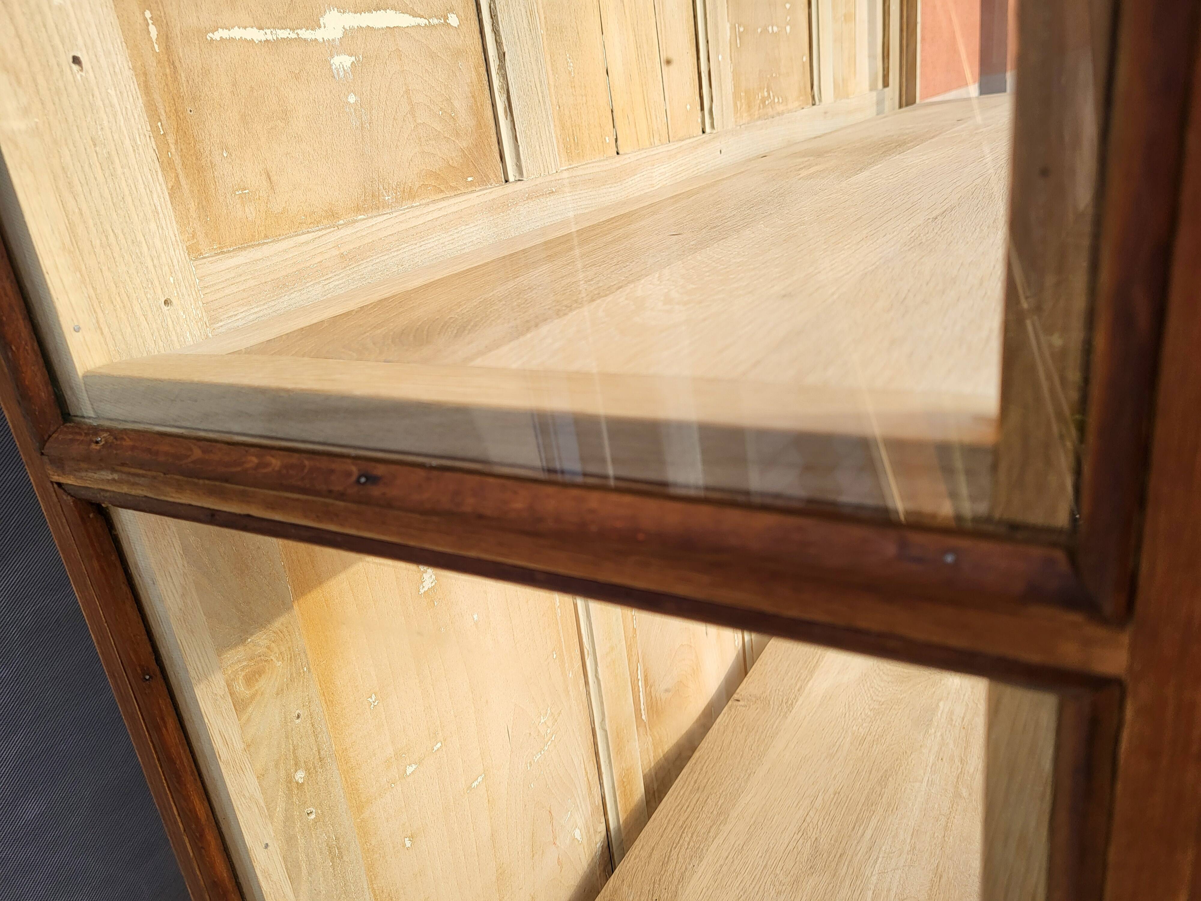 Art Deco oak museum display case