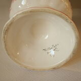 Vase Moustiers faience decoration hand birds signed