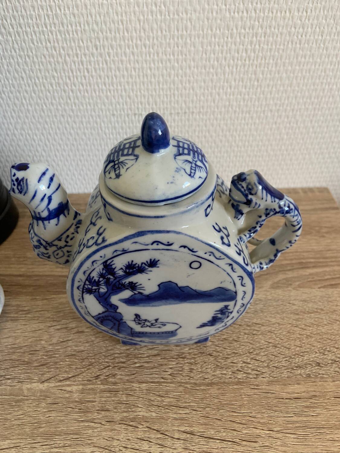 Chinese porcelain moon teapot