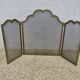 Fire screen, spark guard for fireplace "made in Italy" 3 panels in brass 70