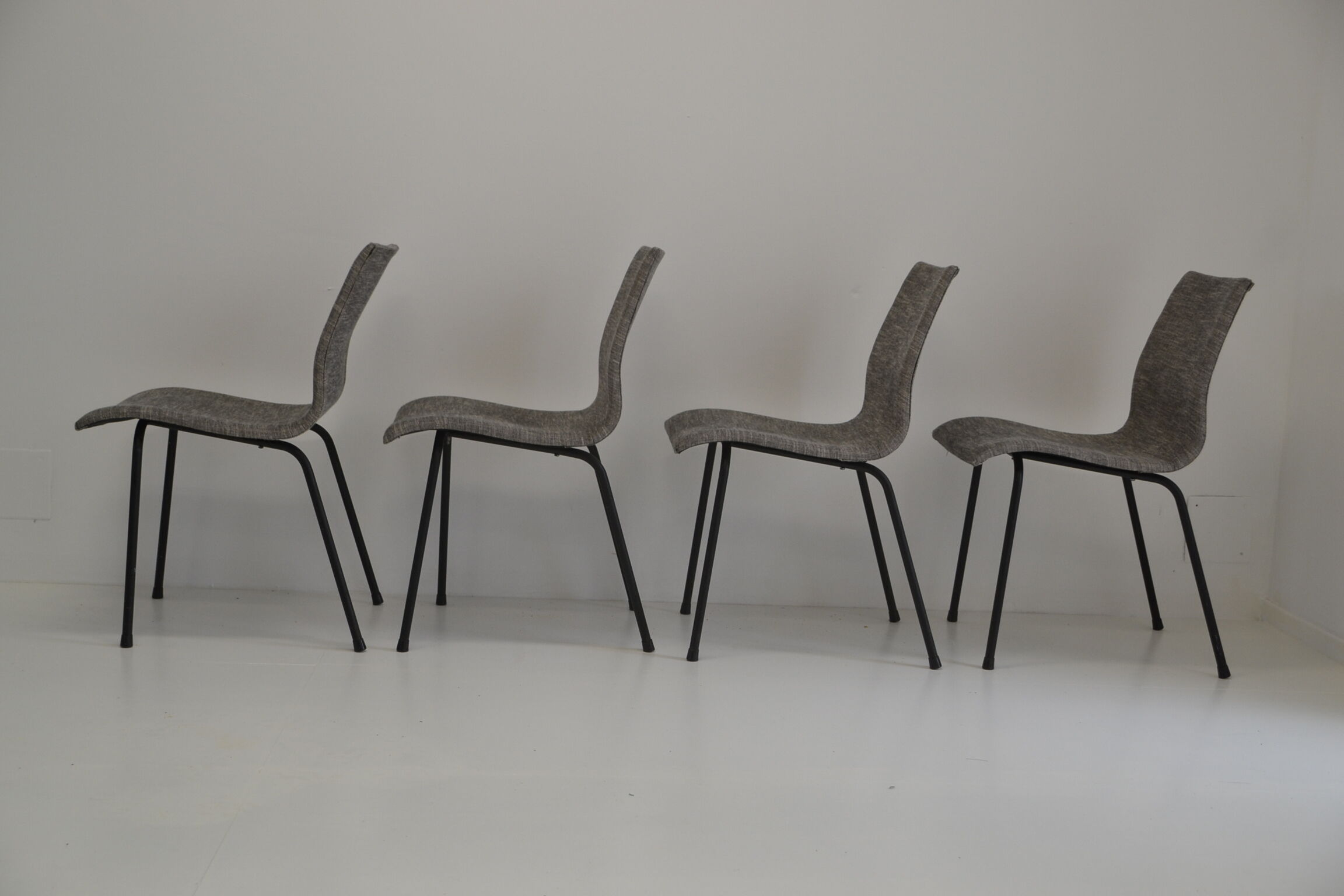 Set of 4 chairs by René-Jean Caillette for Charron