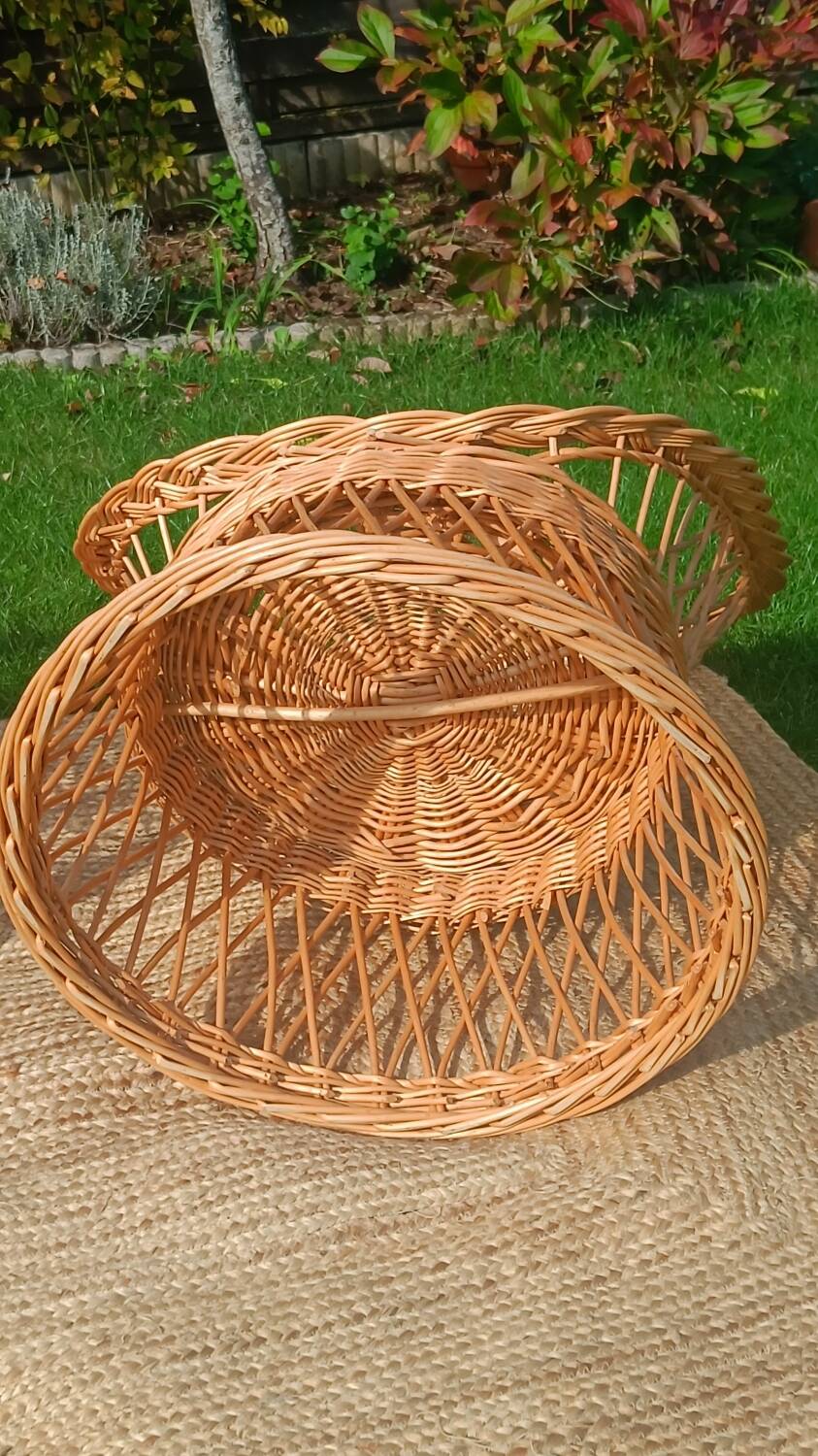 Rattan and wicker basket chairs