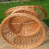 Rattan and wicker basket chairs
