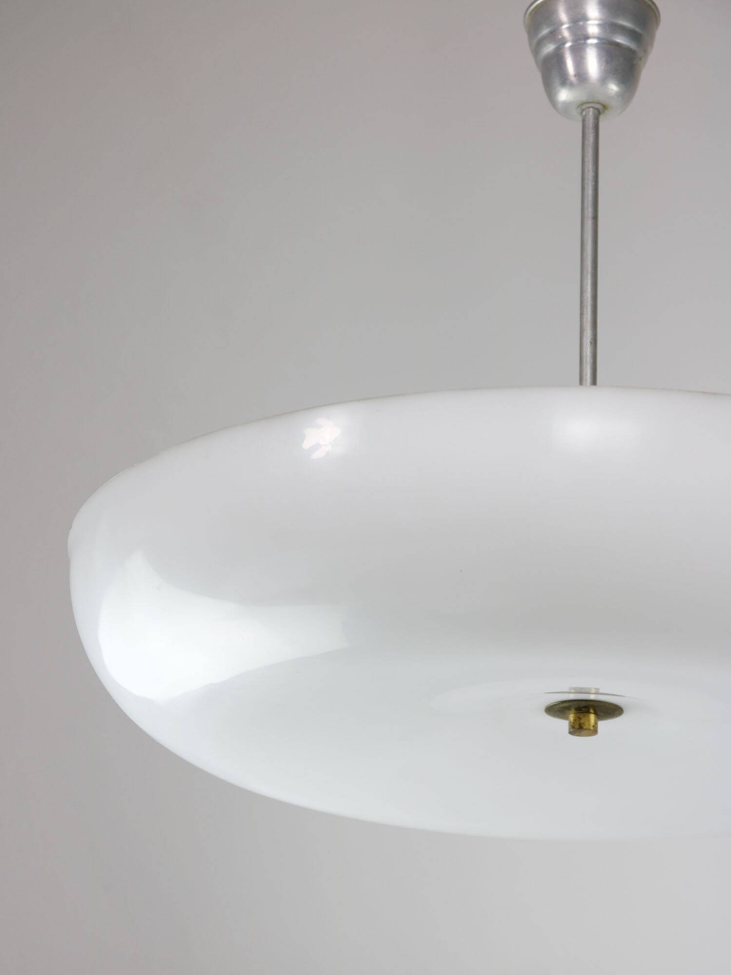 Space Age Italian Plexiglass and Brass Chandelier, 1970s
