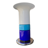 Lampe verre bleue design italien 1970