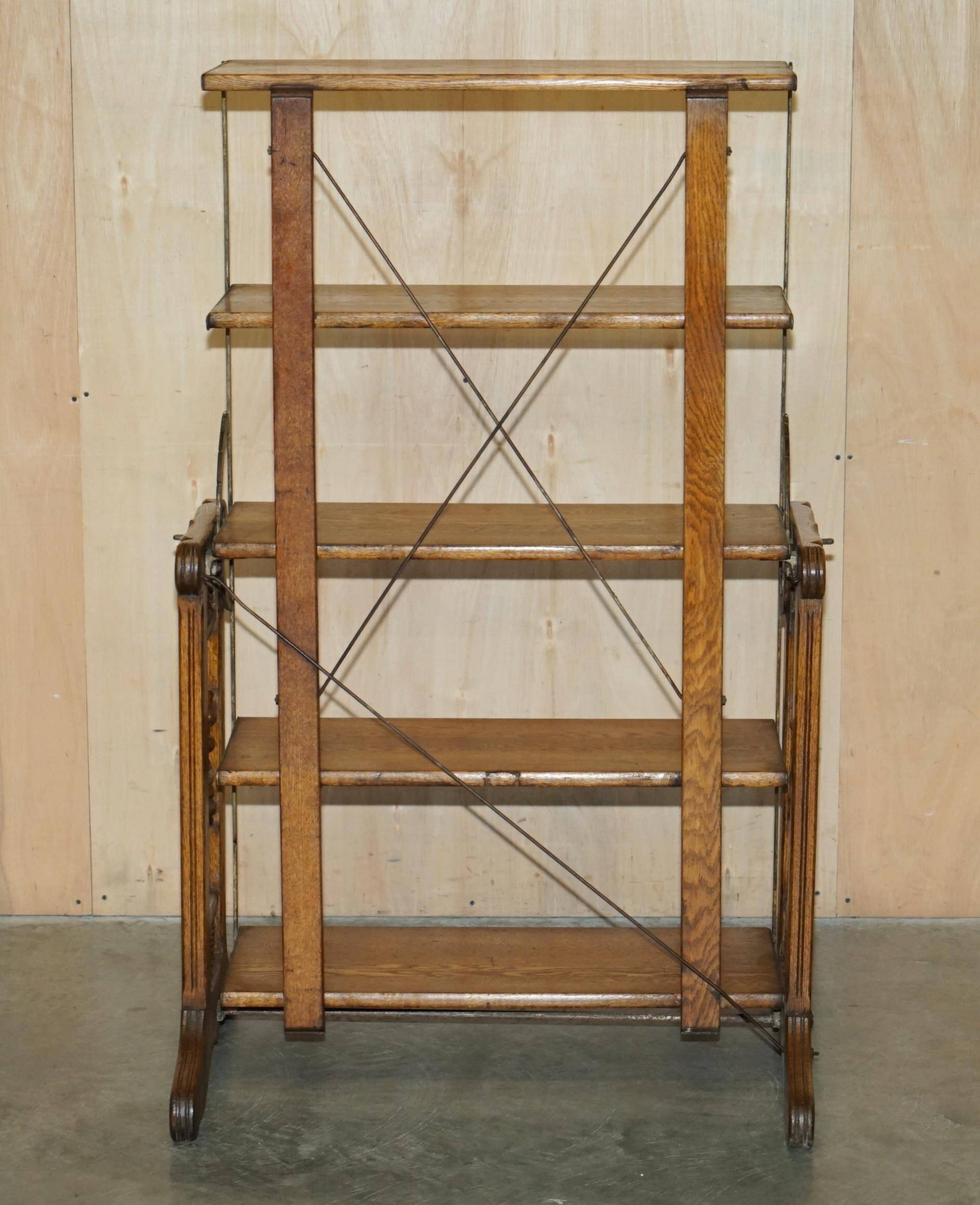 Transformable library table by Boeckh Brothers, circa 1910, restored.