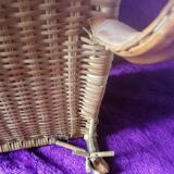 Wicker folding chair