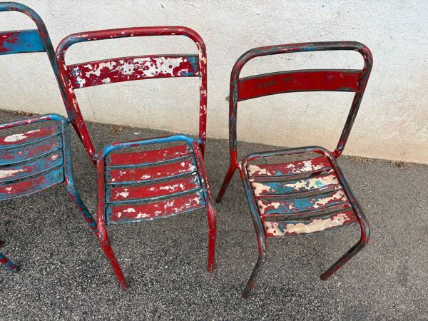 Set de 4 chaises tolix T1
