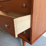 Armoire vitrine et secrétaire en palissandre années 50/60