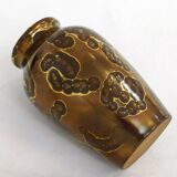 L. Brisdoux gilded copper vase