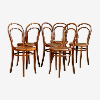 Set de 6 chaises bistrot Thonet N°14