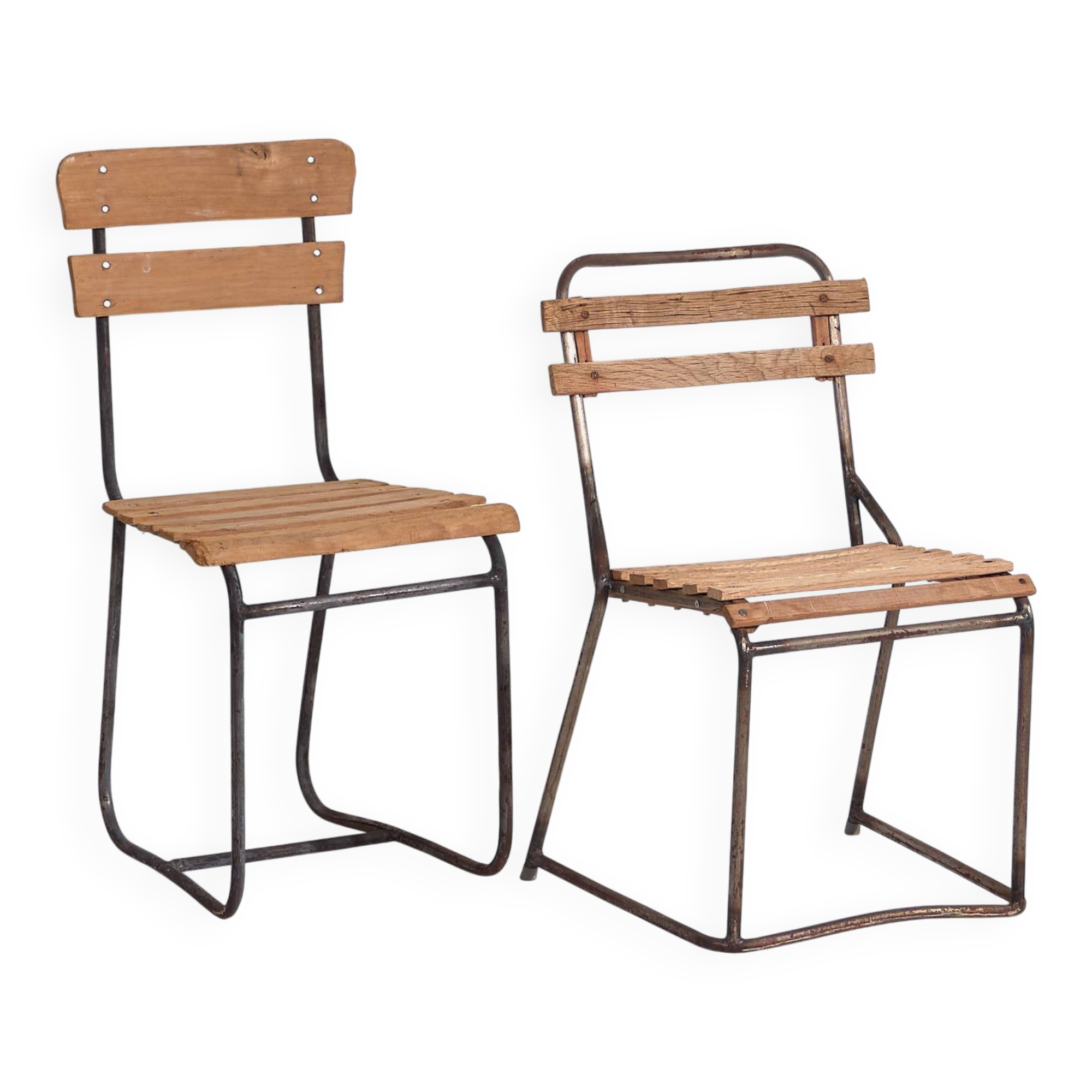 Chaises d’extérieur anciennes (vers 1920). Ensemble de 2 pièces #1