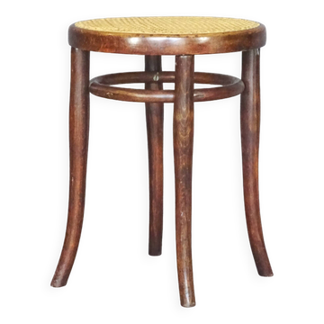Thonet stool 1890 with new caning