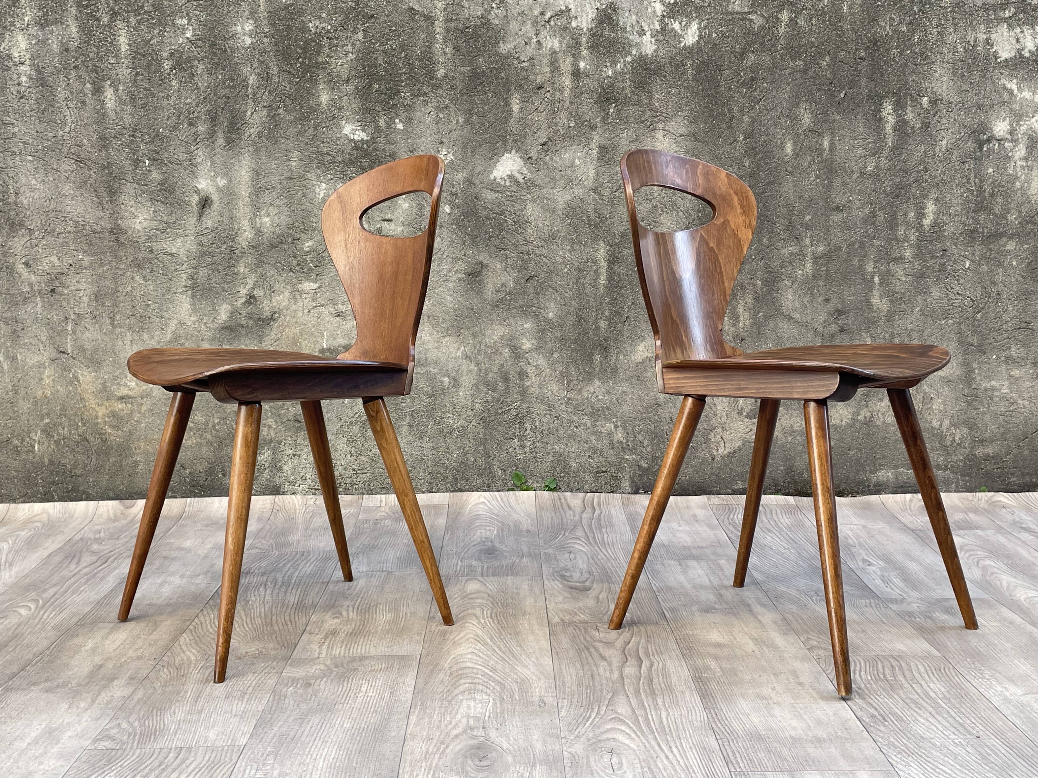 Pair of Baumann ant bistro chairs