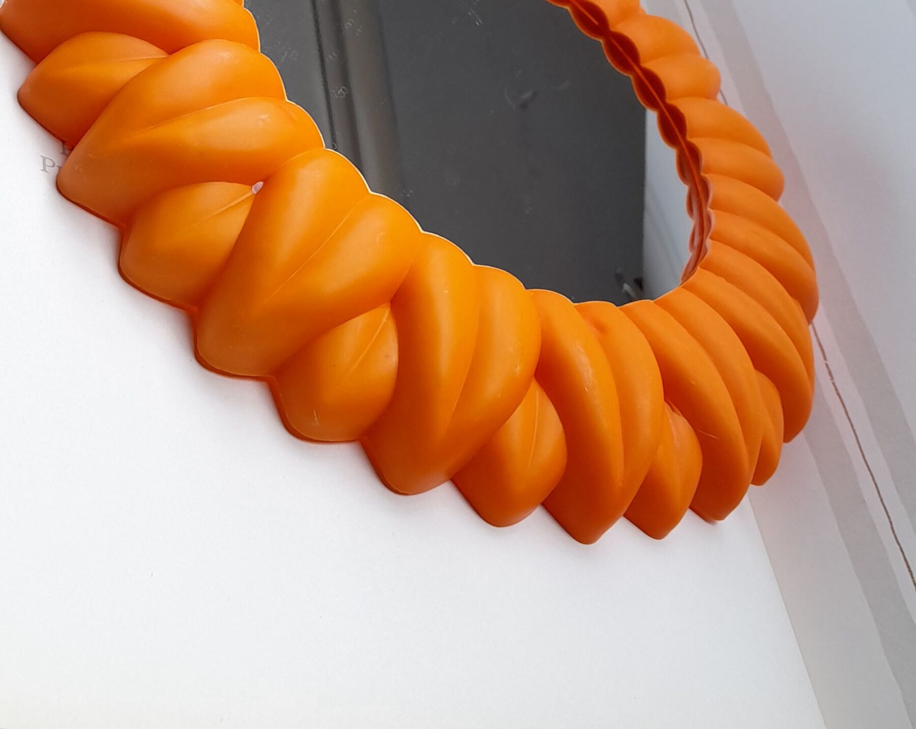 Orange vintage mirror