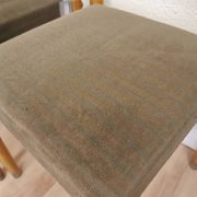 Vintage Miroslav Navratil Dining Chairs: 1970s Czechoslovakia, Gray Fabric