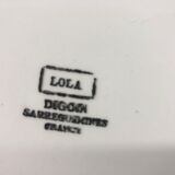 6 flat plates "Digoin Sarreguemines"- model Lola