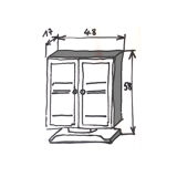 Small top of buffet showcase 30s Art Deco