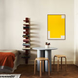 Peinture originale abstraite, jaune citron