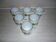Tasses en verre opaline décors OPEL 6 pièces