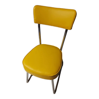 Roneo industrial office chair, mustard yellow