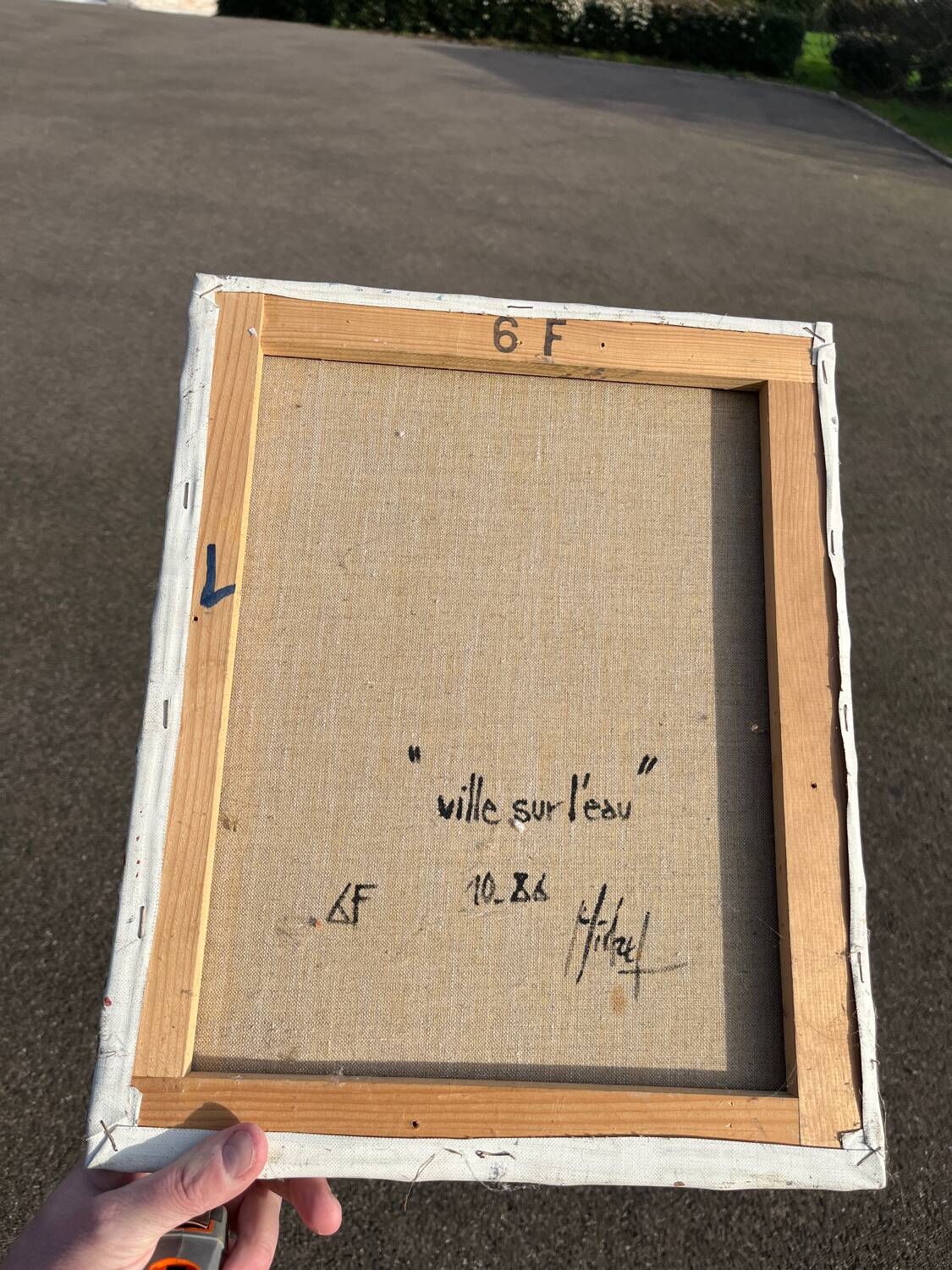 Vintage oil painting on canvas signed Michel 1987