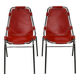 Set of Two Red Chairs by Dalvera for Les Arcs, 1960s