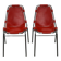 Set of Two Red Chairs by Dalvera for Les Arcs, 1960s