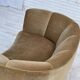 1960s, Danish "Banana" 2-seater sofa, green furniture velour, oak wood.