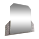 Vintage hammered metal mirror, France art deco 1930