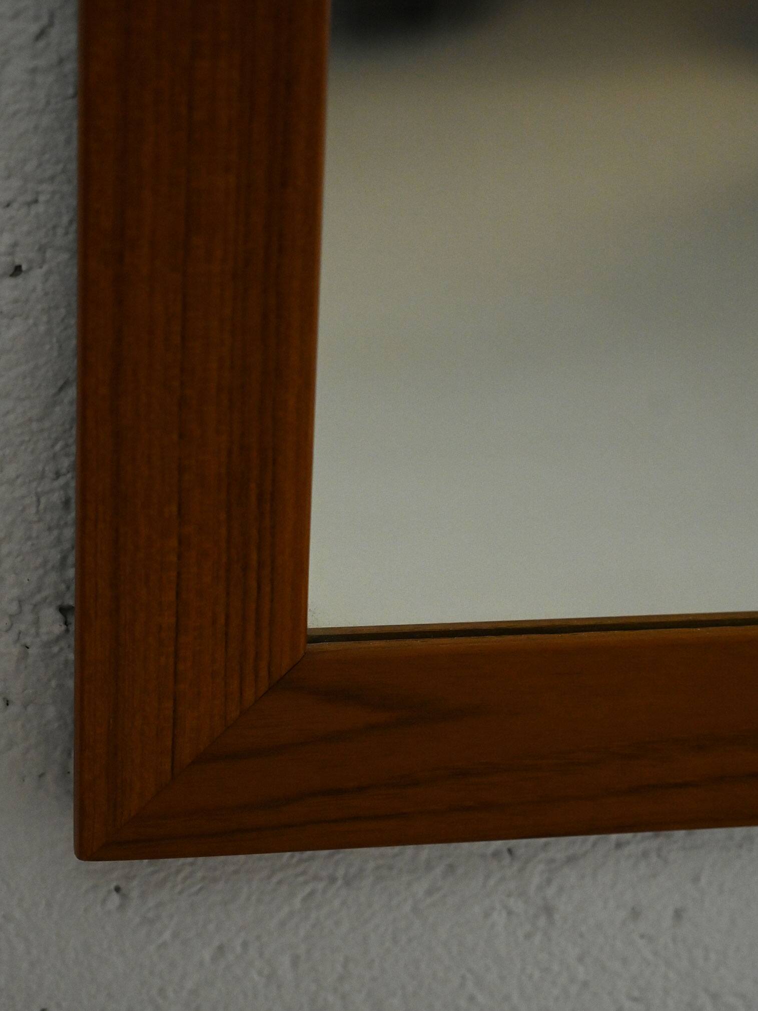 Teak framed mirror