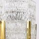 Kalmar Suspension Tambour Drum, Brass, Frosted Textured Glass, Austria, 1960s