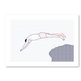 Illustration A4 naiade no. 6/8 bretagne baigneuse mer