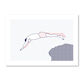 Illustration A4 naiade no. 6/8 bretagne baigneuse mer