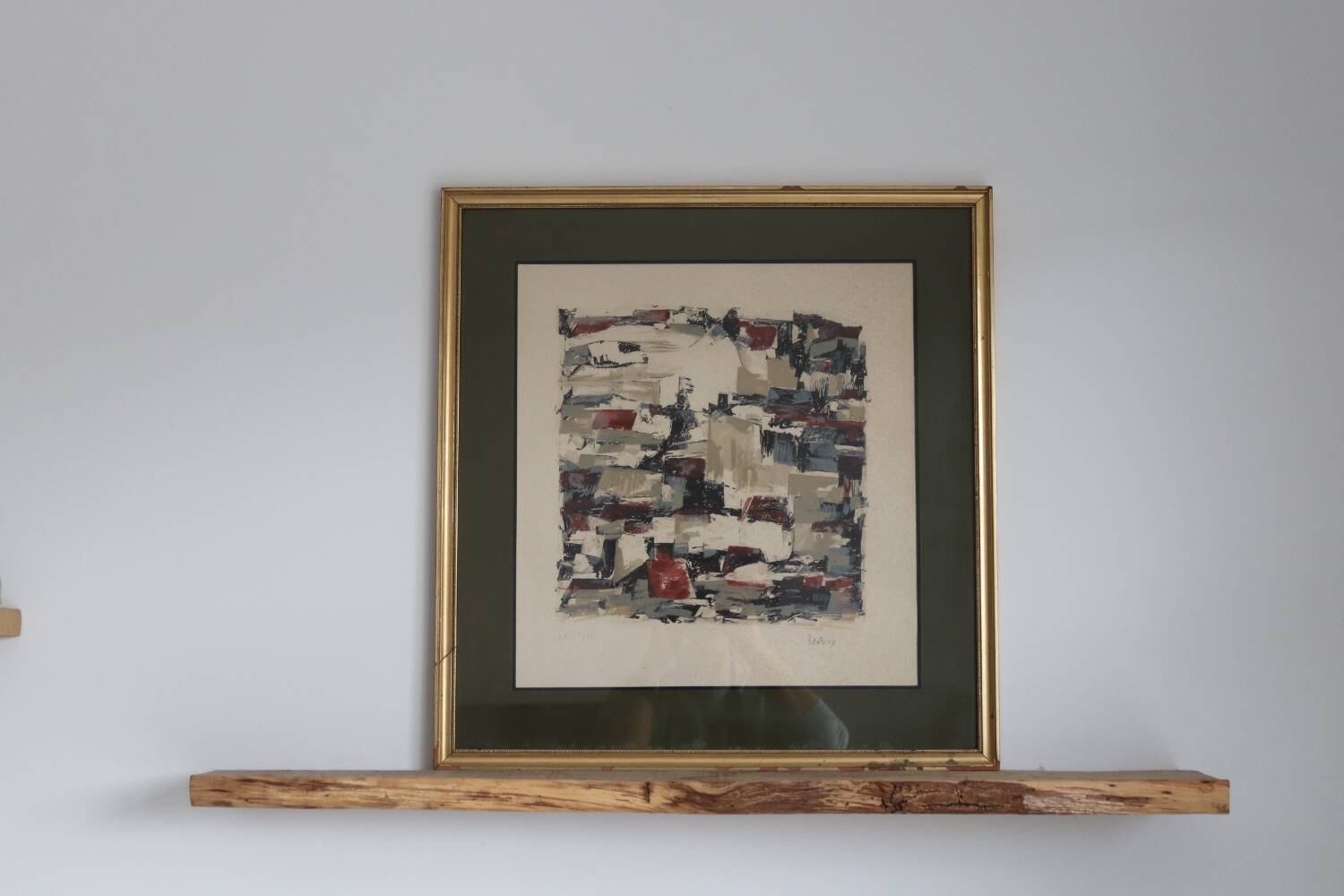 Vintage abstract painting signed Bepoix beaux art brest