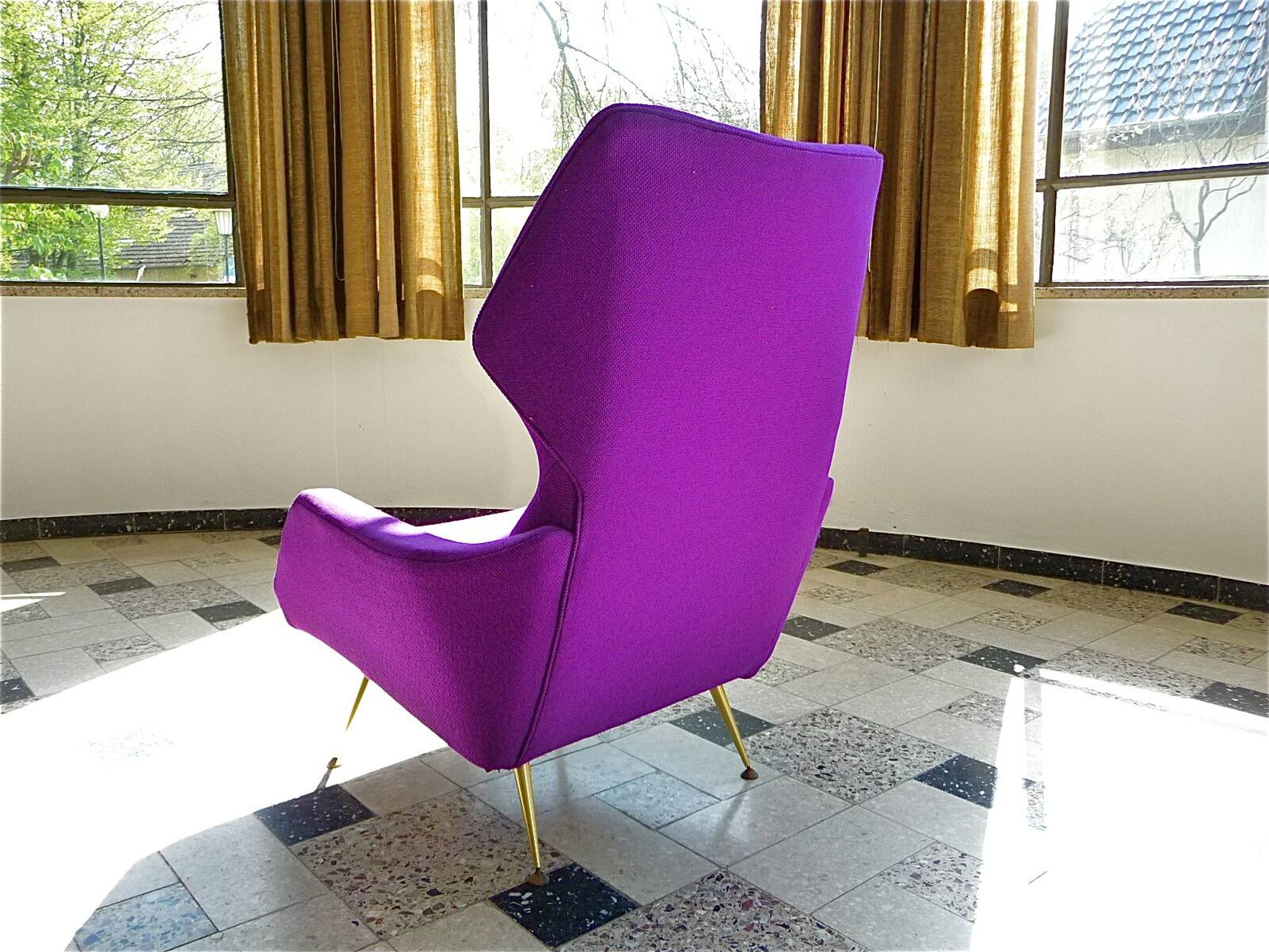 Rare Wingback Lounge Chair by Rudolf B. Glatzel for Alfred Kill, Germany 1950s