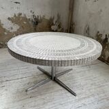 Table basse Heinz Lilienthal mosaïque marbre
