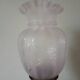 Oil lamp globe - Vine and grape frieze - frosted, sandblasted glass
