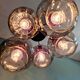 Cascade chandelier in chrome metal and smoked glass, 1970s