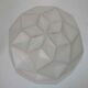 Art Deco faceted pressed glass globe pendant light
