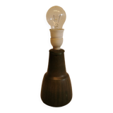 Danish green/brown ceramic table lamp, estimated 1960s.