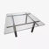Glass and metal table design