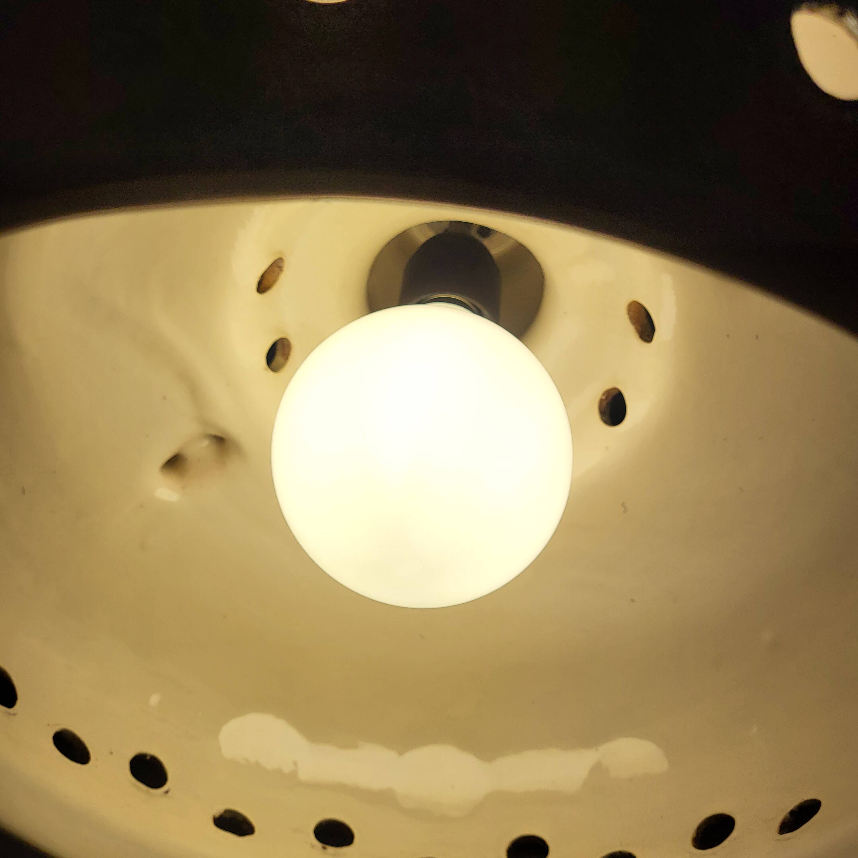 Glazed ceramic pendant light, West Germany 1960-70