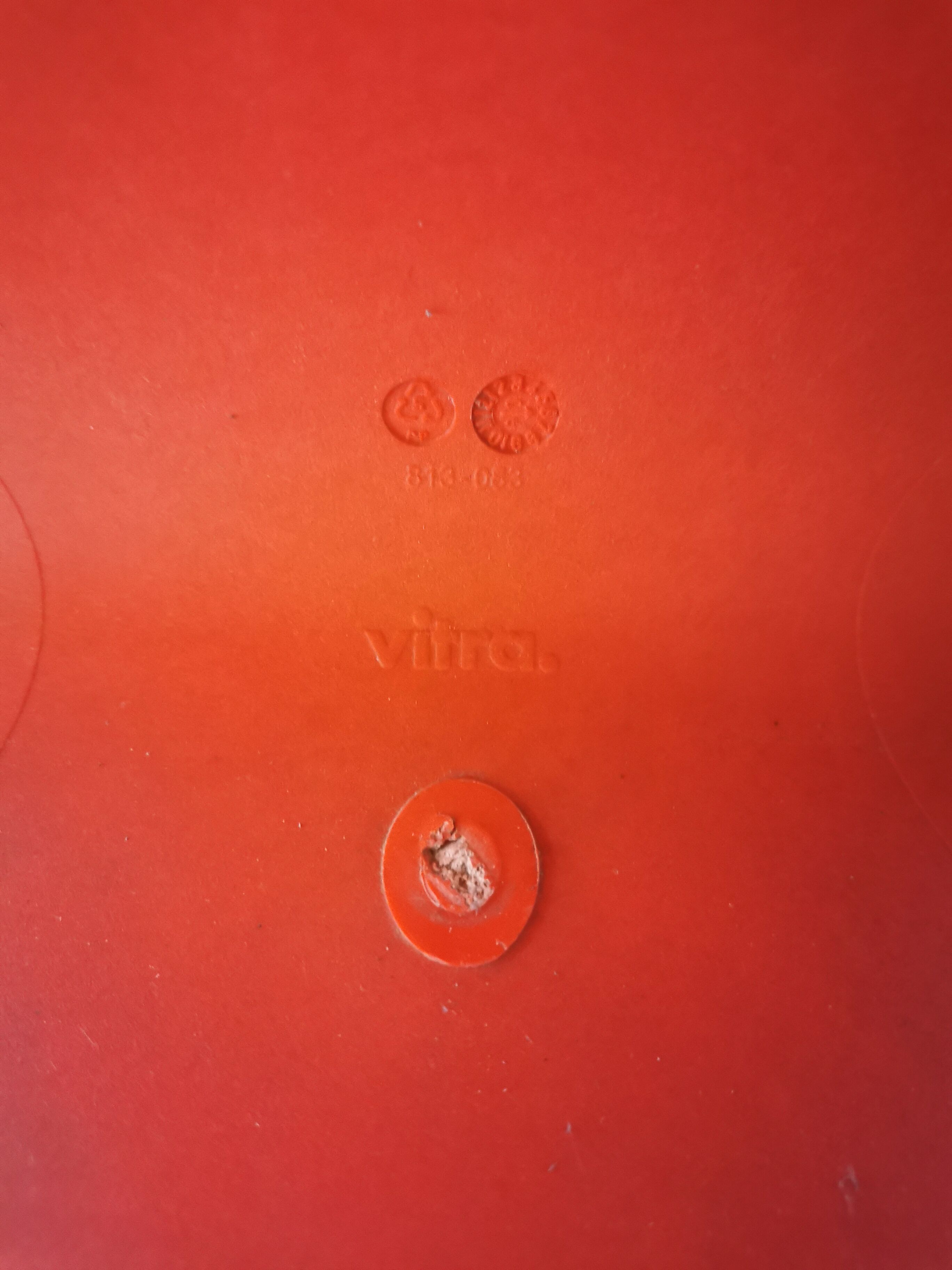 Pair of red chairs Verner Panton edition Vitra