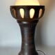 Lampadaire champignon brutaliste en céramique 100 cm, années 1960