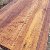 Antique farmhouse table and bistro chairs