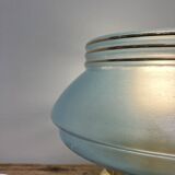 Vintage blue opaline table lamp