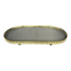 Large oval table centrepiece in bronze and mirror, Louis XVI style.