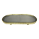 Large oval table centrepiece in bronze and mirror, Louis XVI style.
