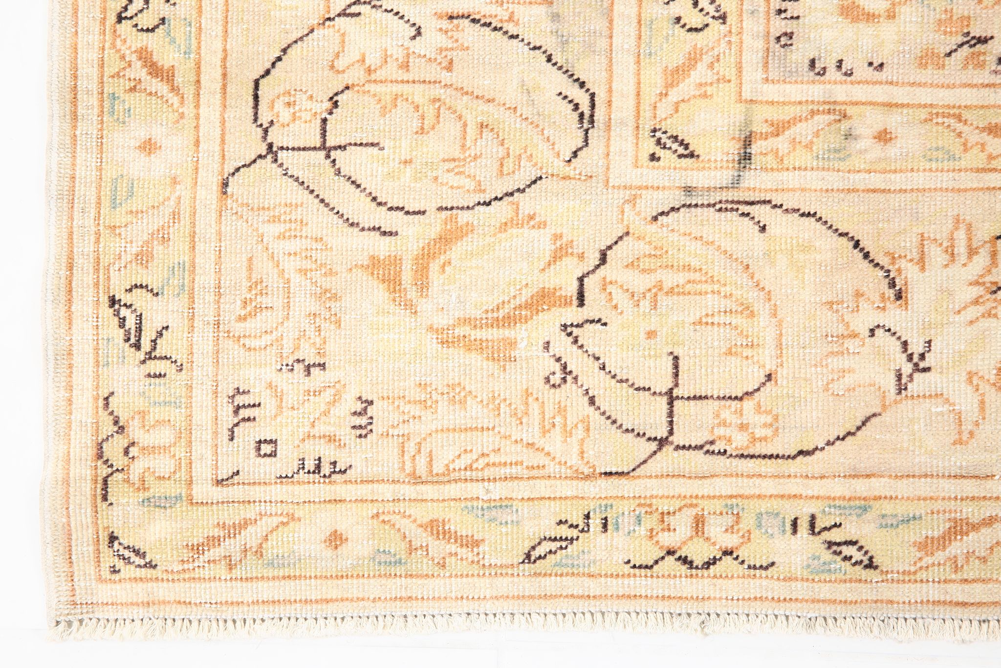 8x12 Beige & Khaki 60s Persian Rug, 242x355Cm
